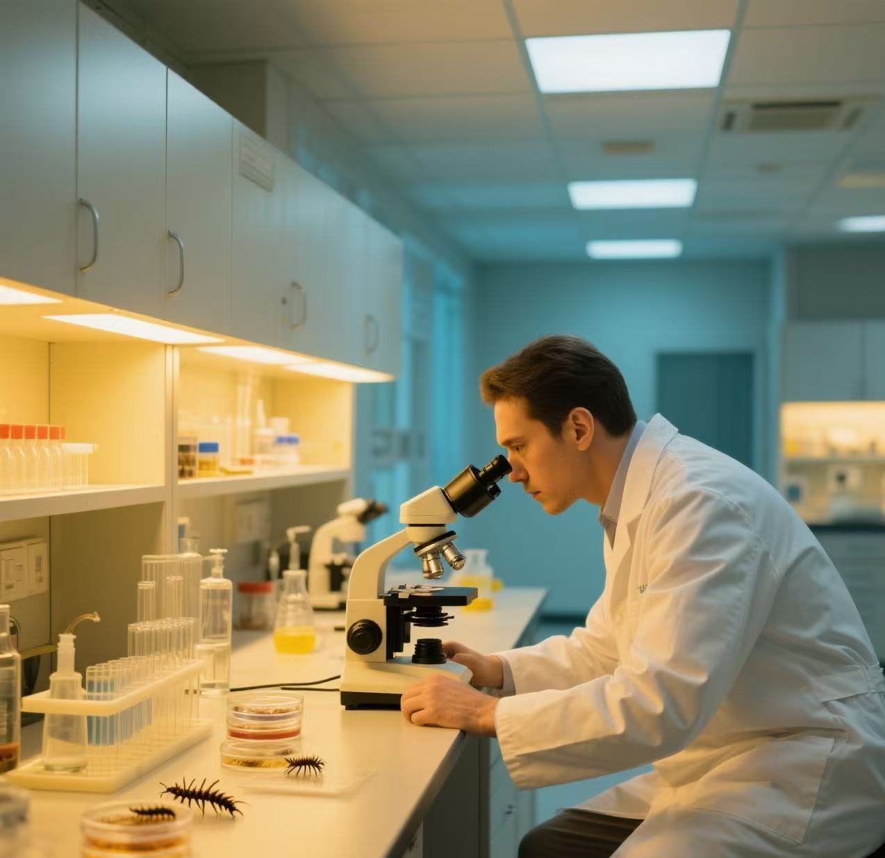 <b>恒温恒湿培养箱中昆虫病原线虫对靶标害虫的侵染效率实验</b>