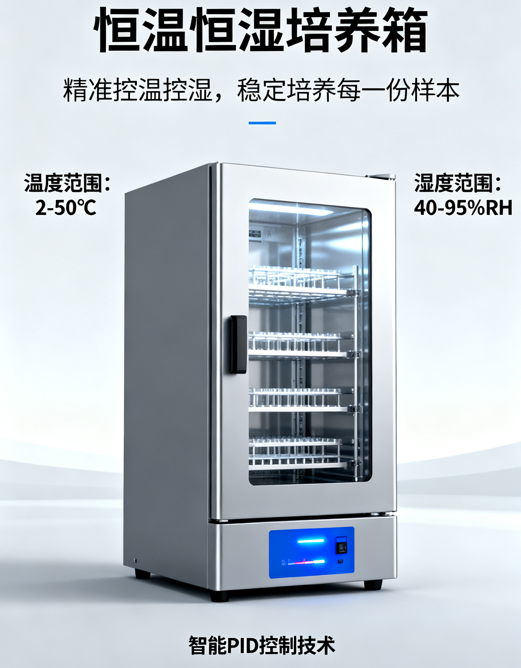 <b>恒温恒湿培养箱：精准控温控湿，稳定培养每一份样本</b>